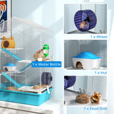 Large Hamster Cage, 5-Tier Small Animal House and Habitats for Gerbil Mice