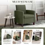 Fauteuil d'accent en tissu, fauteuil moderne avec coussin de siège et patins antidérapants pour salon