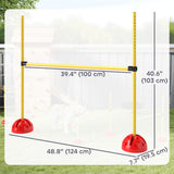 Dog Agility Training Equipment, 4 PCS Obstacle Course with Height Adjustable Jump Hurdle and Bag