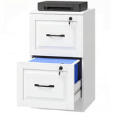 3 Drawer File Cabinet with Lock, Vertical Filing Cabinet with Adjustable Hanging Bars for A4 and Letter Size
