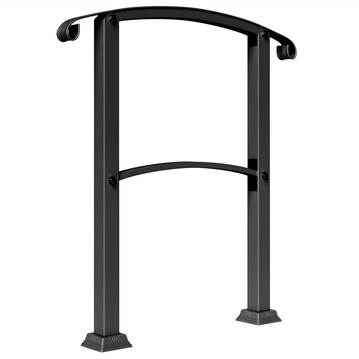 1-3 Step Handrails for Outdoor Steps, Metal Outdoor Stair Railing with Installation Kit