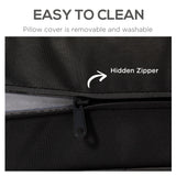 2-Seater Patio Bench Cushion Outdoor Seat Swing Replacement Pad with Zipper Cover