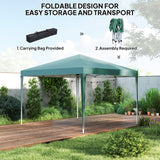 10 x 10ft Folding Pop Up Tent Outdoor Gazebo Canopy with Carrying Bag