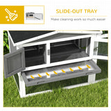 Wooden Rabbit Hutch Guinea Pig House with Removable Tray
