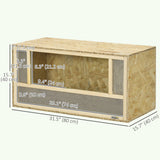Terrarium pour reptiles en bois avec porte coulissante pour caméléon, 31,5