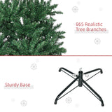 6.9ft Artificial Christmas Tree w/ Metal Stand Spruce Branch Tips