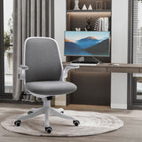 Chaise de bureau pivotante à 360°, fauteuil de bureau en tissu respirant avec accoudoirs relevables et hauteur réglable