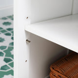 Modern Bathroom Floor Cabinet with Open Shelf, Freestanding Storage Organizer Unit with Single Door for Home Office