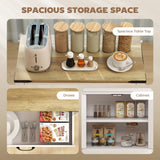 Buffet de cuisine, armoire de rangement de cuisine style fermette avec tiroir et étagère pour salon