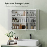 Three-Mirror Bathroom Medicine Storage Cabinet