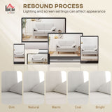 3 Seater Sofa, Velvet Upholstered Couch with Spring Cushions, Rubber Wood Legs and 2 Pillows