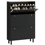 Meuble de rangement pour chaussures avec 3 tiroirs basculants et étagères réglables, Armoire à chaussures d'entrée pour 24 paires de chaussures