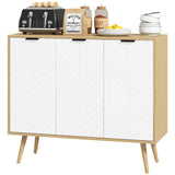 Buffet moderne et buffet, armoire de salle à manger avec tablettes ajustables