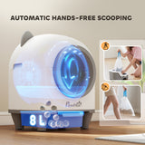 Automatic Cat Litter Box with App Control, 1 Roll Garbage Bag
