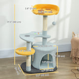 Cat Tree for Indoor Cats, 31.5 inch Cat Tower with Plush Perch