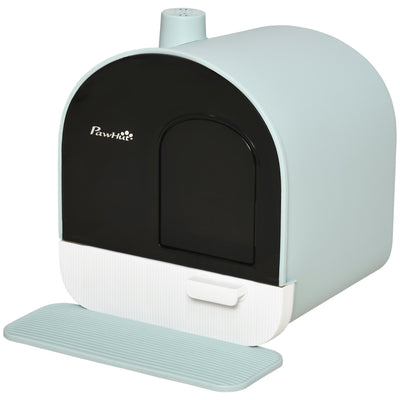 Cat Litter Box with Lid, Removable Tray