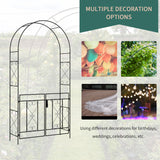 Arche de jardin en métal 7,6FT avec portail