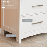Small Bathroom Storage Cabinet, Floor Cabinet with 3 Drawers and Open Component