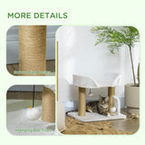 Cat Tower Condo for Indoor Cats, Small Cat Tree with Jute Scratching Posts