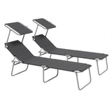 Outdoor Lounge Chair, Adjustable Folding Chaise Lounge