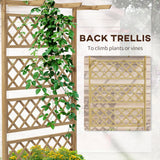 Wooden Planter with Trellis Privacy Screen, Raised Garden Bed to Grow Vegetables