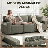 3 Seater Sofa with Storage Pockets