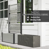 Wicker Outdoor Planter with Trellis, 58