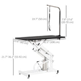 Pet Grooming Table, Height Adjustable Dog Grooming Table with Arm