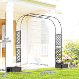 Arche de jardin treillage extérieur avec 2 jardinières