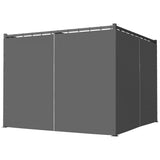 10' x 10' Retractable Pergola Canopy with Sidewalls, Metal Outdoor Gazebo Sun Shade Shelter