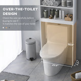 Modern Over The Toilet Storage, Bathroom Cabinets Over Toilet with Open Shelves and Double Door Cabinet