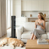28dB Tower Fan with 12 Speeds and 4 Modes, Standing Floor Fan with 80° Oscillating