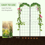 2 Pcs Garden Trellis for Climbing Plants, Outdoor Metal Trellis Plant Support Trellises for Patio