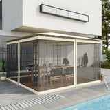 Replacement Mosquito Netting for Gazebo 12' x 12' Black Screen Walls for Canopy with Zippers
