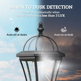 2 Piece LED Garden Lights Lamp Post Solar Powered Auto Switch Outdoor Lantern Patio Pathway Walkway Water-Resist 6 Hours