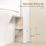Over The Toilet Storage, Bathroom Cabinet Over Toilet with Open Shelf and Adjustable Bottom Bar