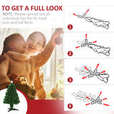 2.5FT Prelit Artificial Tabletop Christmas Tree with Fibre Optics Holiday Home Xmas Decoration for Table and Desk Geen