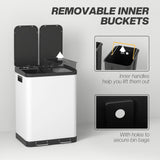 Poubelle de cuisine, poubelle à ordures 2 x 7,9 gal (2 x 30 L)