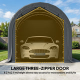 10' x 19' Heavy Duty Carport, Portable Garage Car Canopy Tent Shelter with Reinforced Galvanized Frame