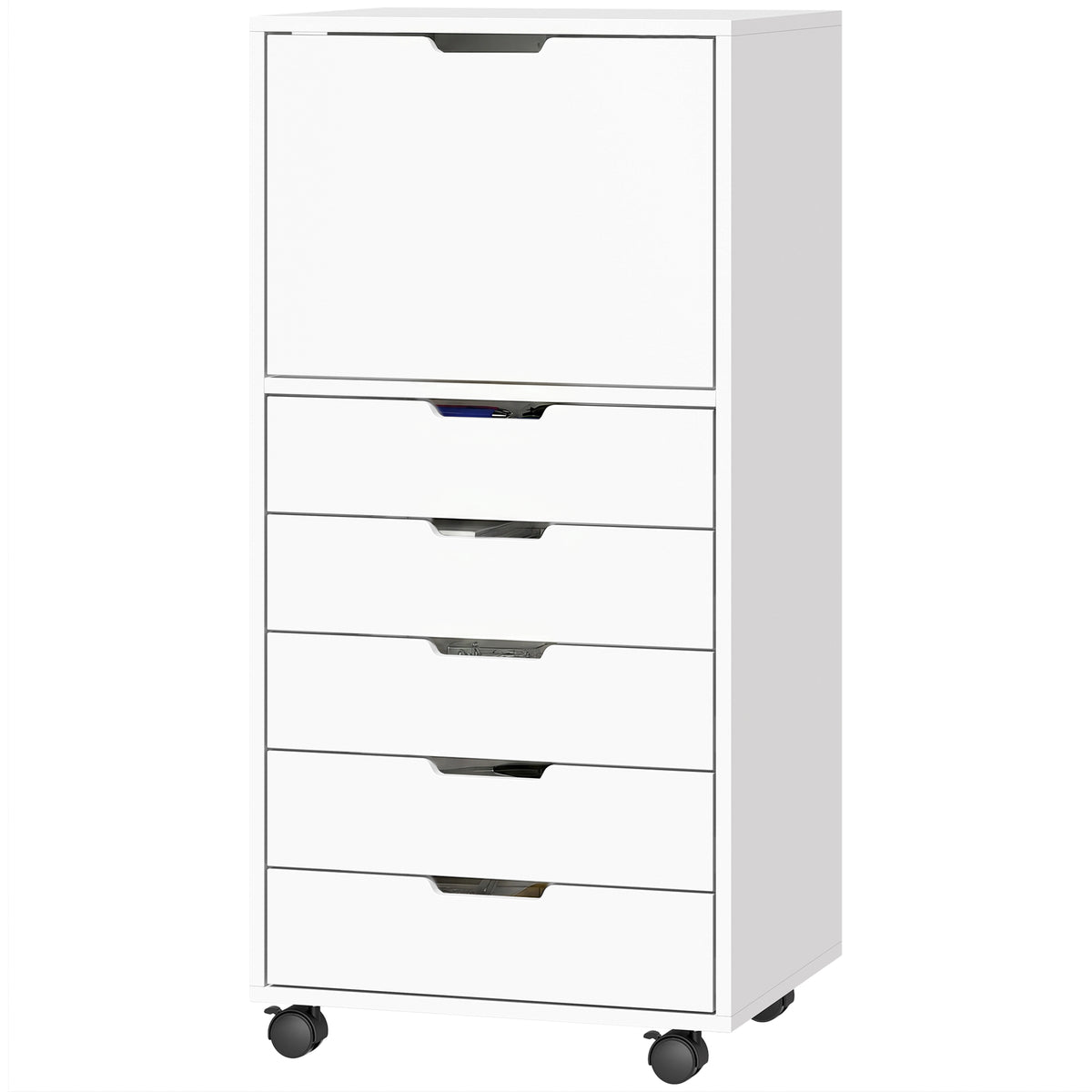 File Cabinet on Wheels Mobile Printer Stand with
