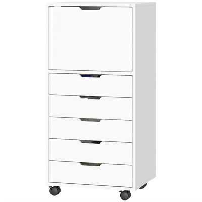 File Cabinet on Wheels Mobile Printer Stand with