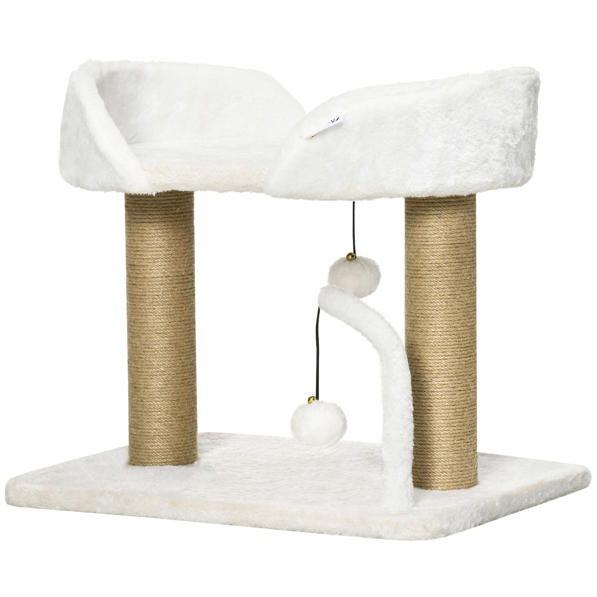 Cat Tower Condo for Indoor Cats, Small Cat Tree with Jute Scratching Posts