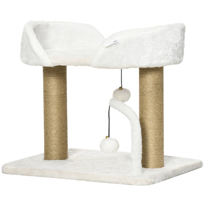 Cat Tower Condo for Indoor Cats, Small Cat Tree with Jute Scratching Posts