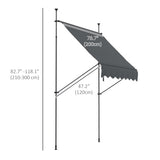 6.5' x 4' Manual Retractable Awning