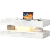 Table basse avec éclairage LED ajustable