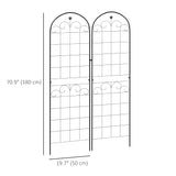 2 Pcs Garden Trellis for Climbing Plants, Outdoor Metal Trellis Plant Support Trellises for Patio