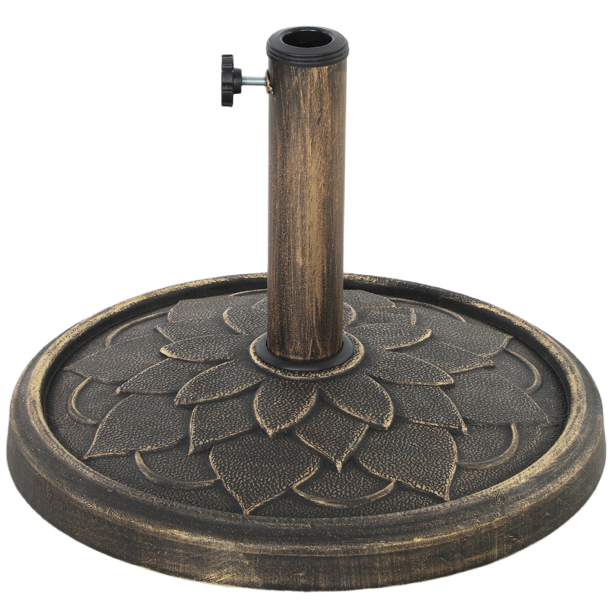 Round Patio Umbrella Base, 26 lbs Resin Umbrella Stand Base