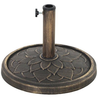 Round Patio Umbrella Base, 26 lbs Resin Umbrella Stand Base