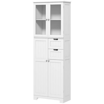 Floor Bathroom Storage Cabinet, Tall Bathroom Cabinet with Adjustable Shelves