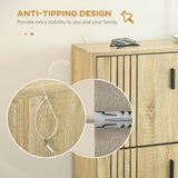 Shoe Storage Cabinet Organizer for 18 Pairs of Shoes with 3 Flip Drawers and Adjustable Shelves